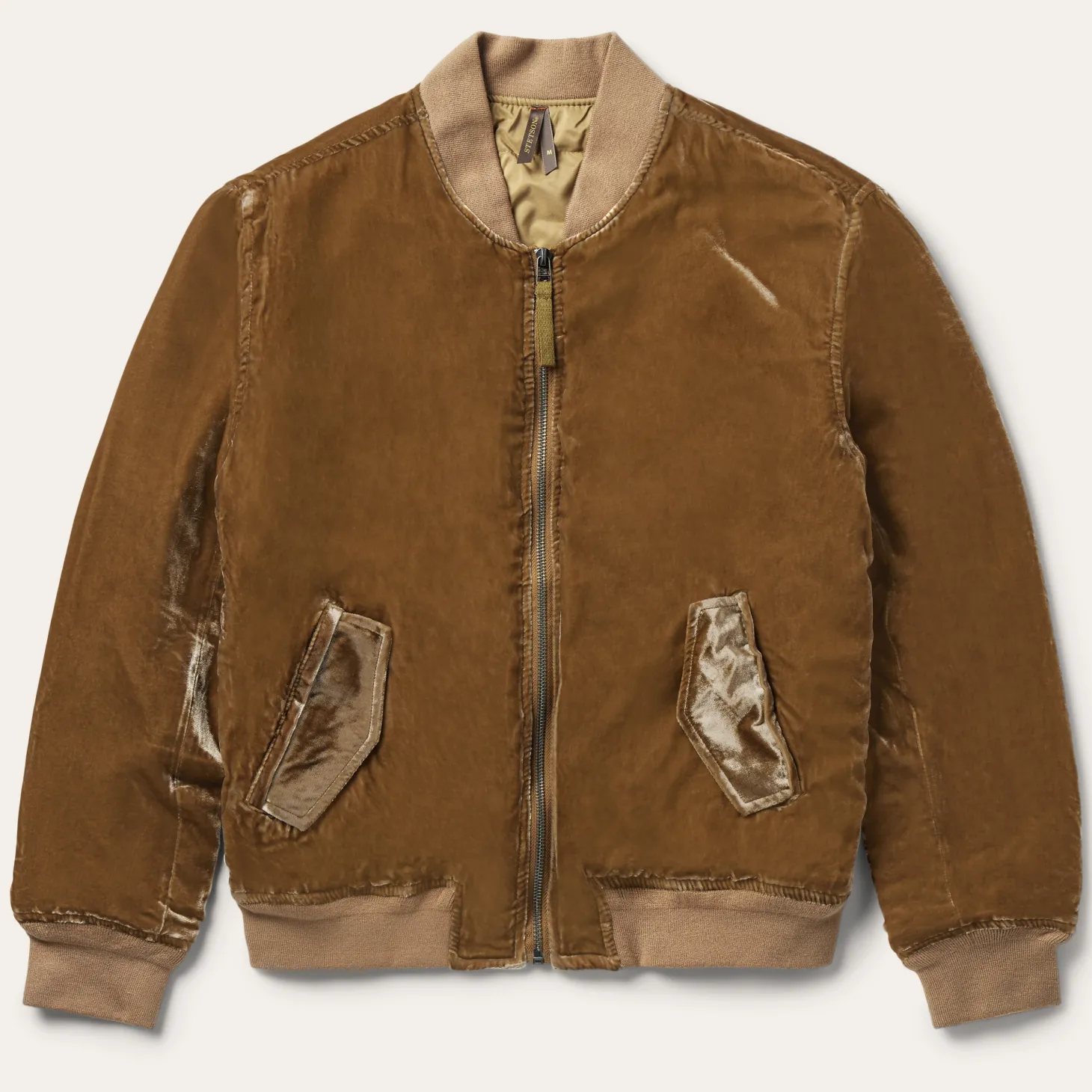 Embroidered Velvet Bomber Jacket