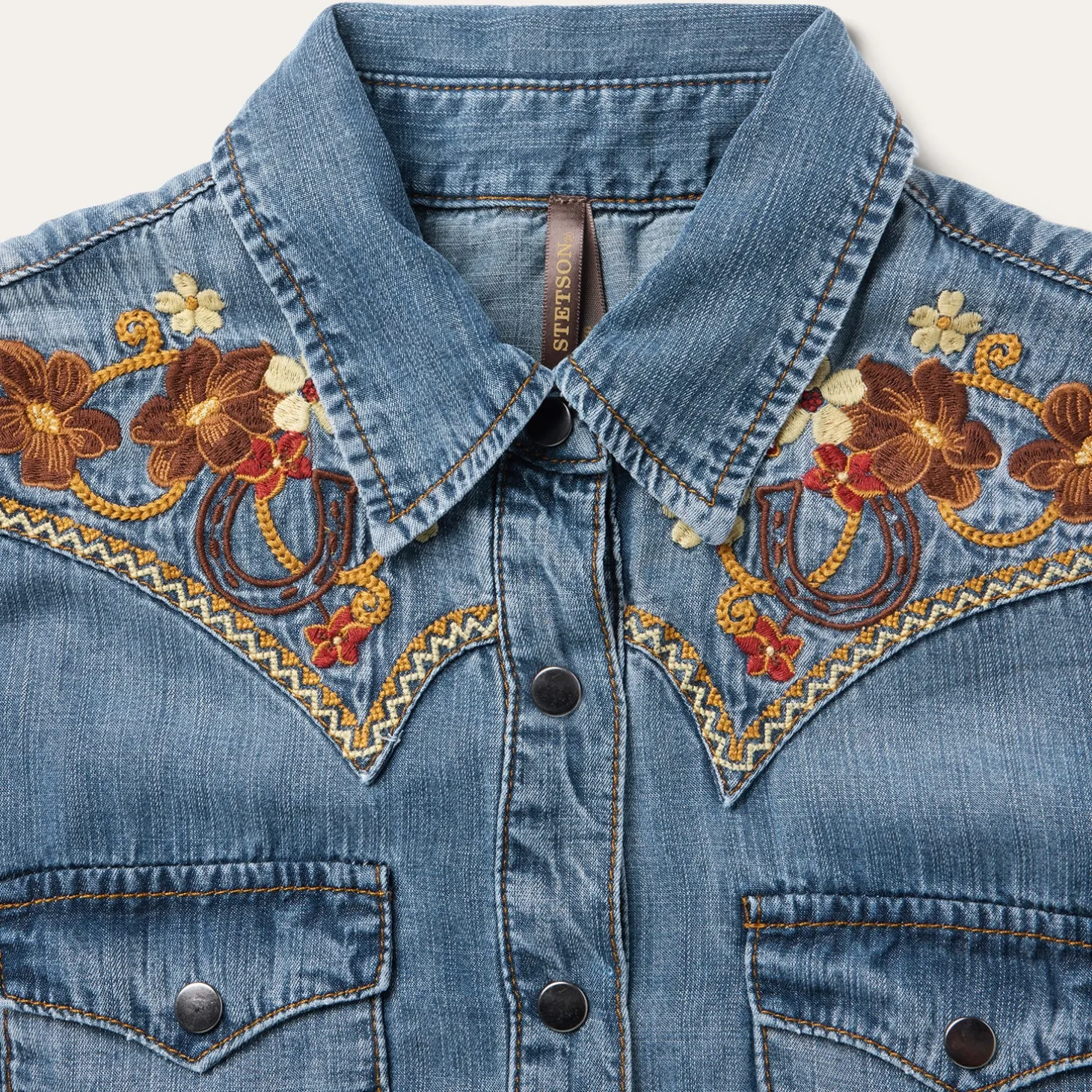 Embroidered Western Shirt Dress