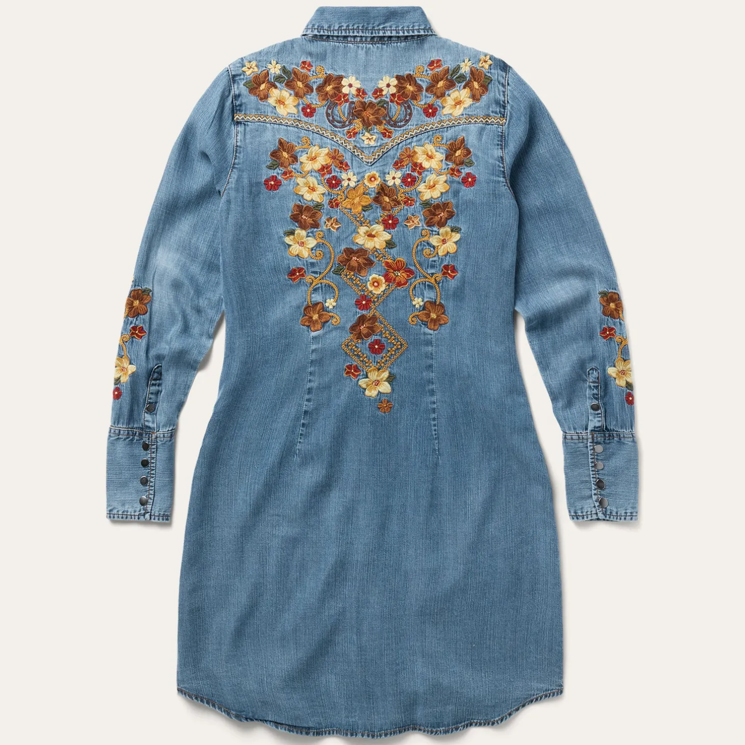 Embroidered Western Shirt Dress