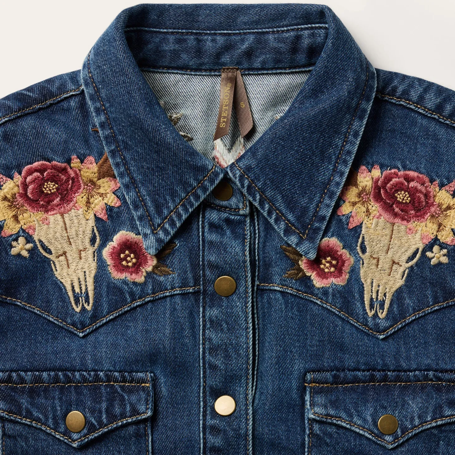 Embroidered Western Shirt Dress