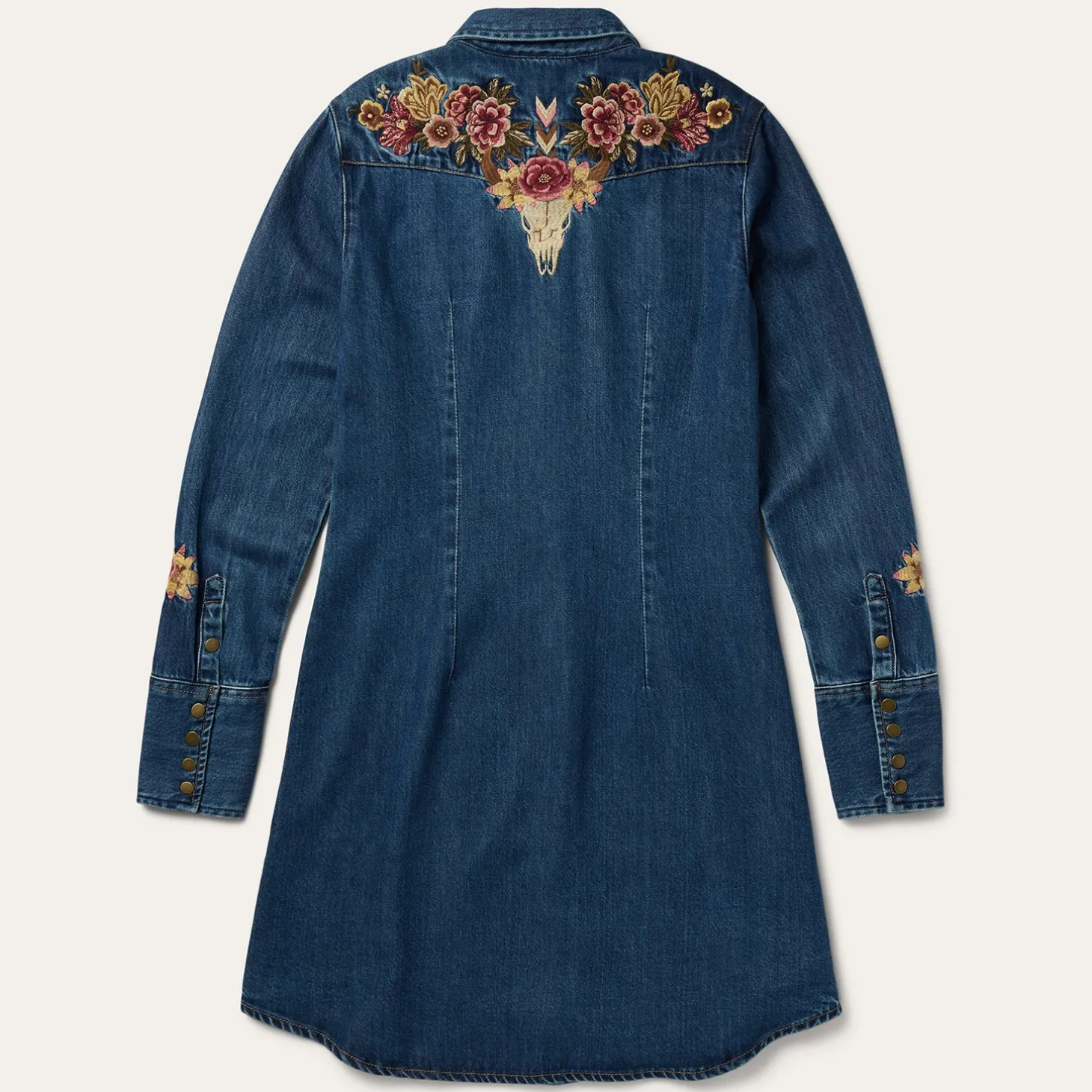 Embroidered Western Shirt Dress
