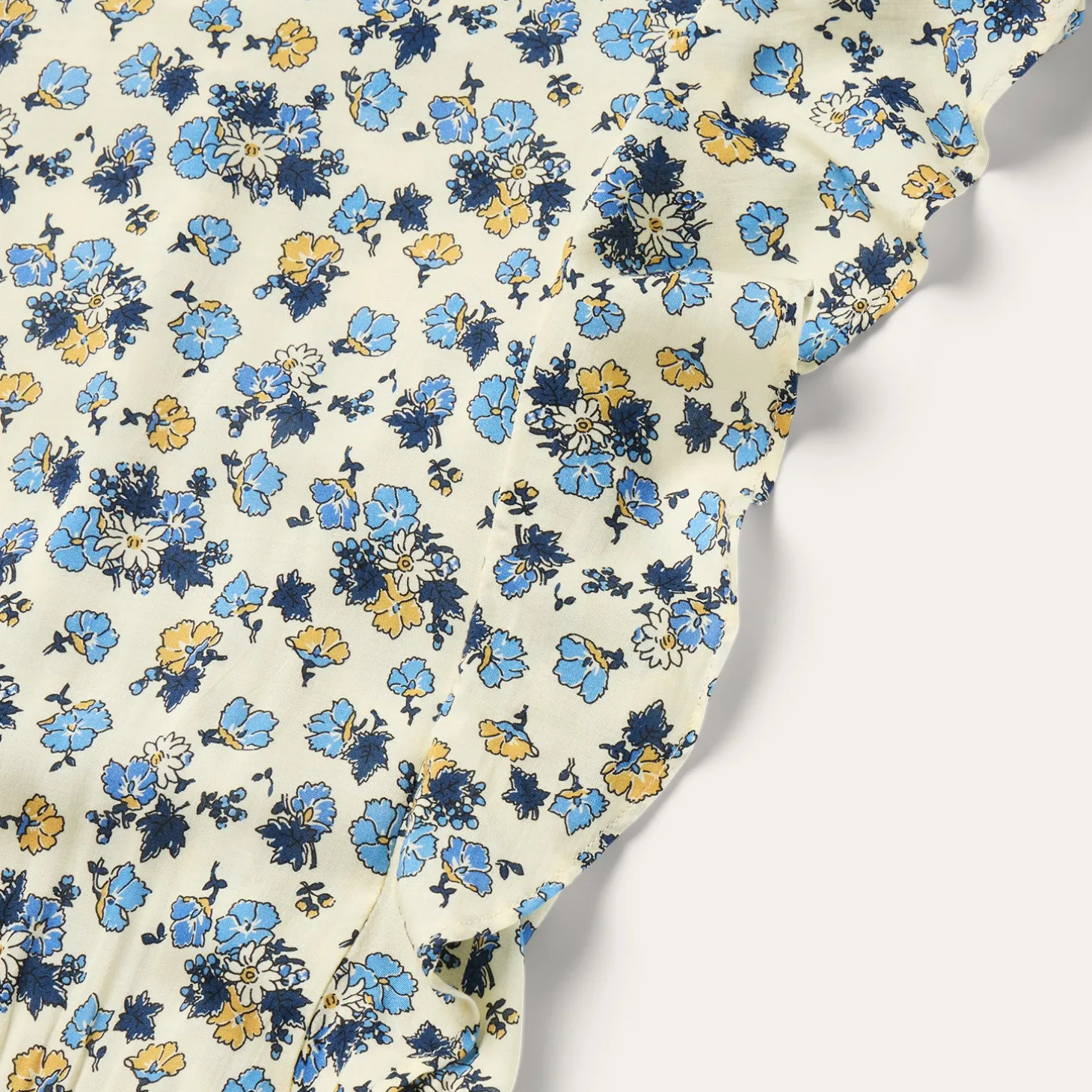 Field Flowers Print Peasant Dress