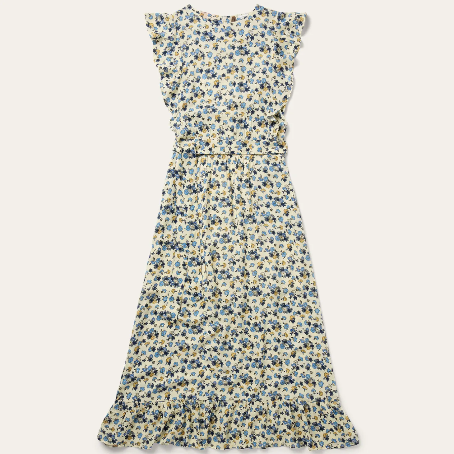 Field Flowers Print Peasant Dress