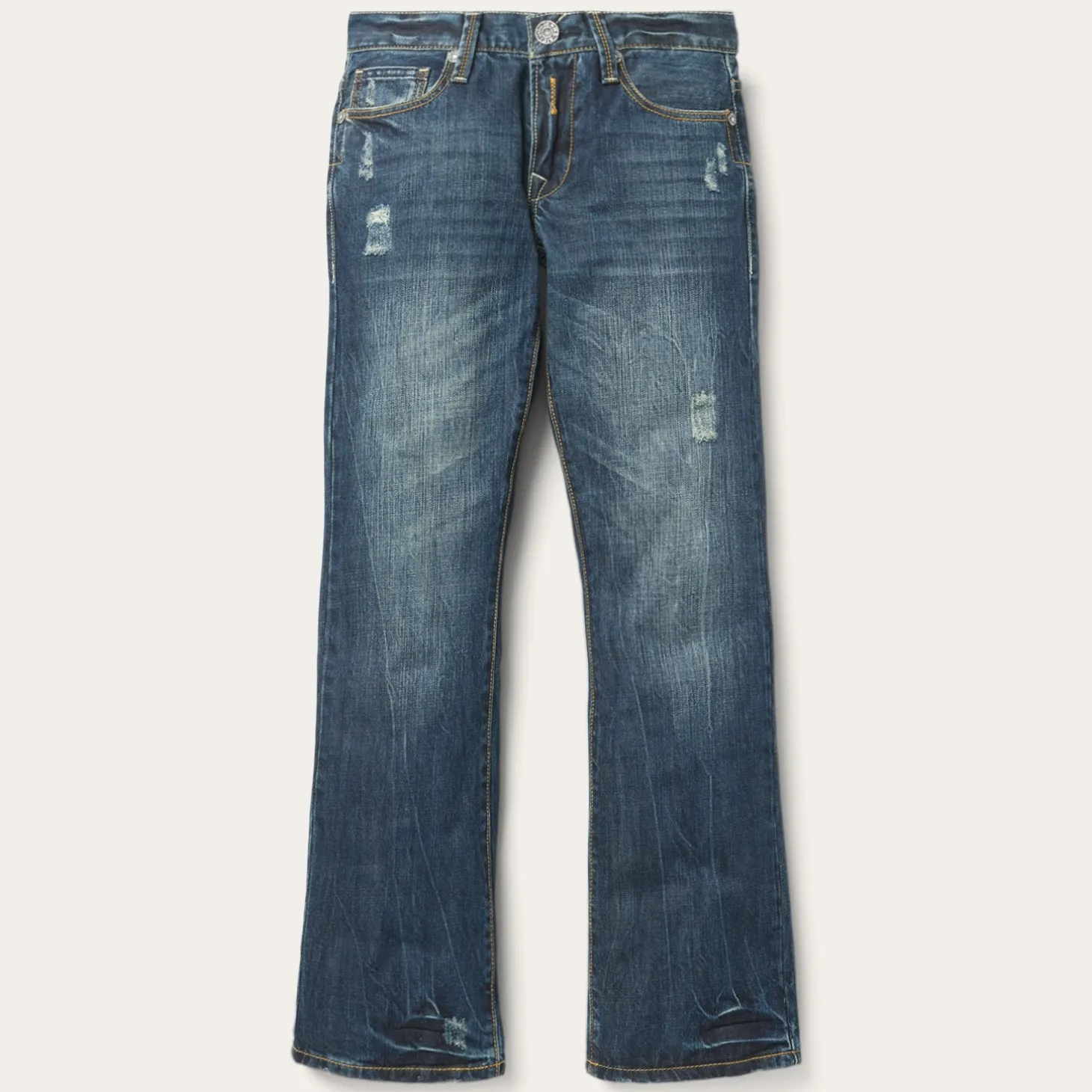 1014 Fit Destructed Dark Wash Jeans