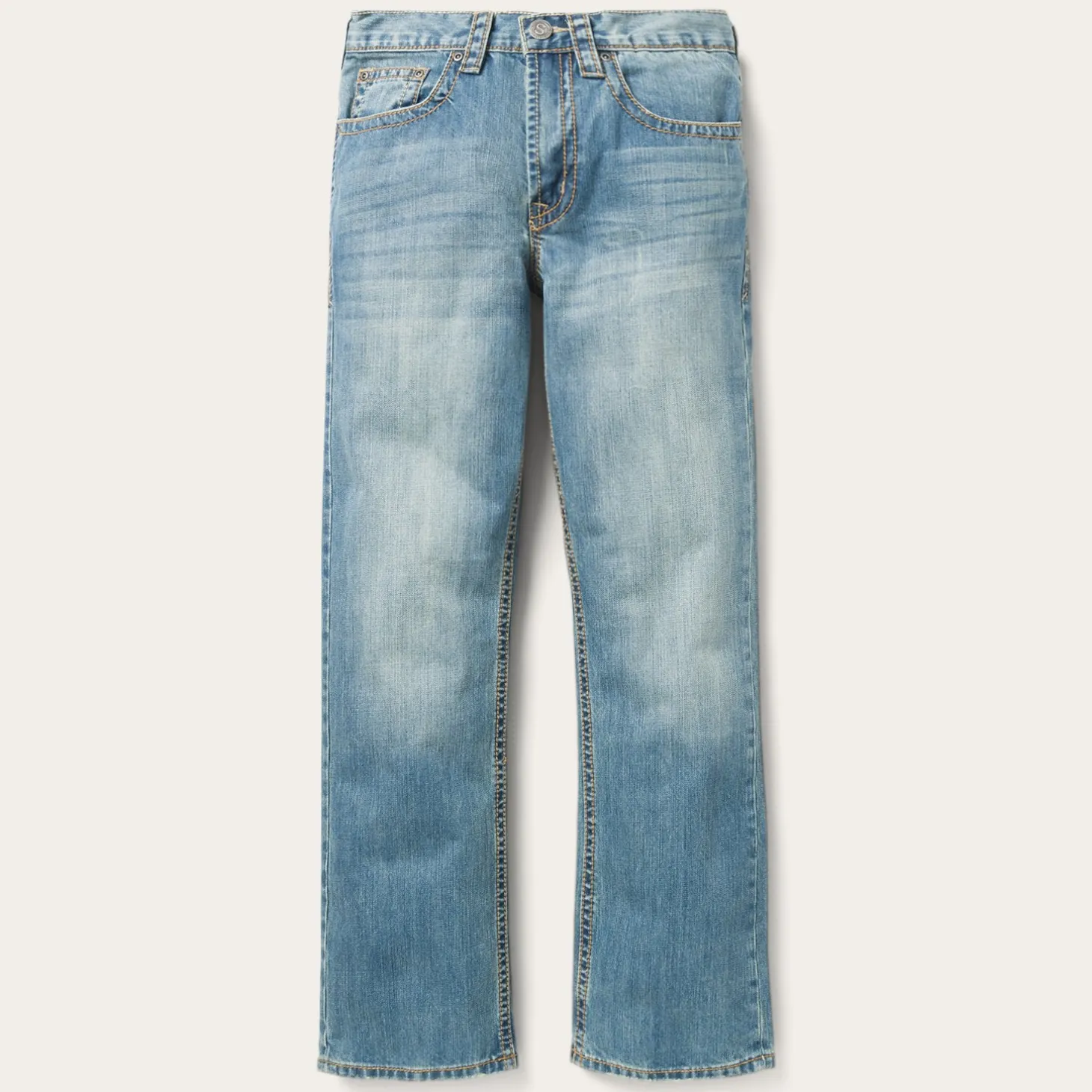 1520 Fit Light Wash Jeans With Tacking