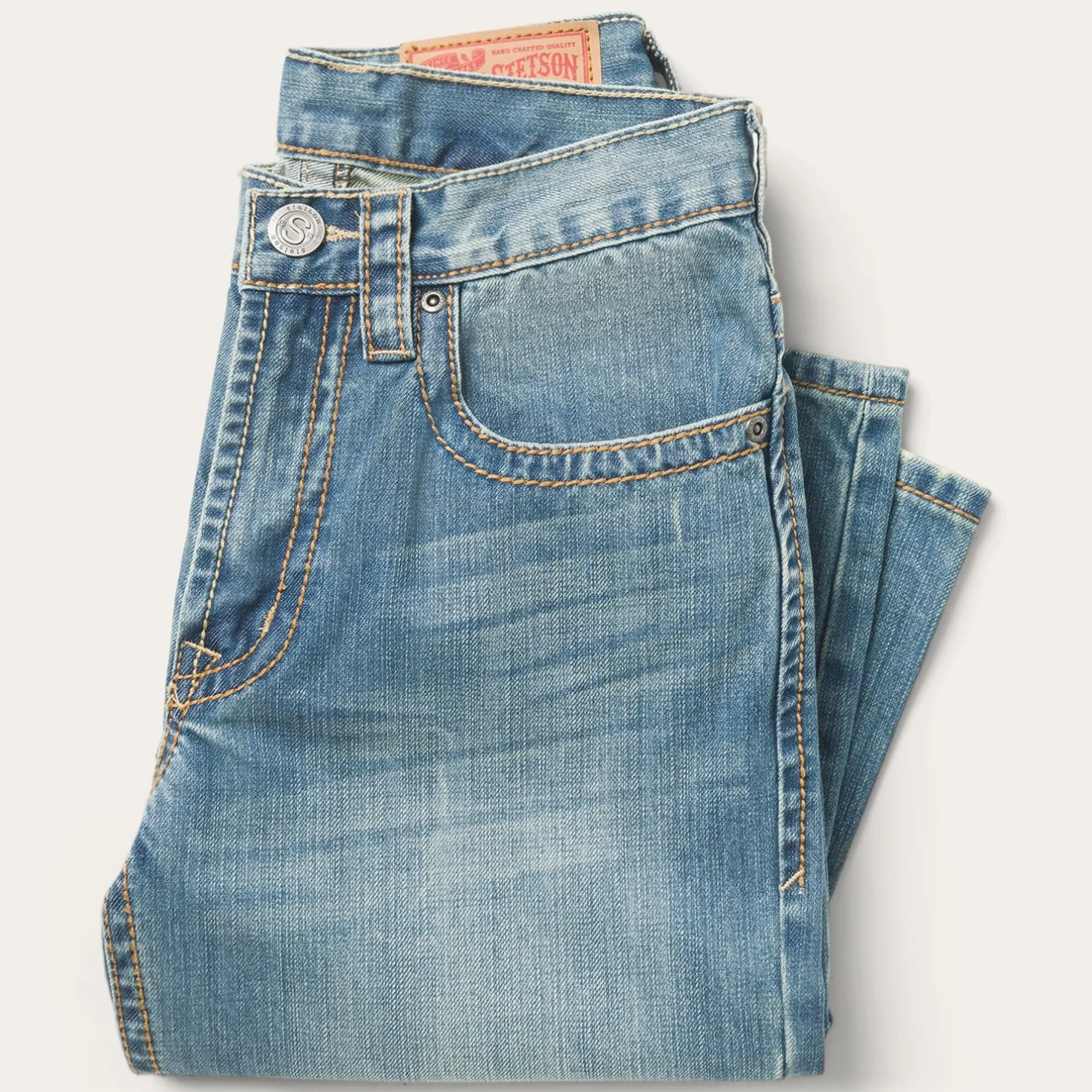 1520 Fit Light Wash Jeans With Tacking