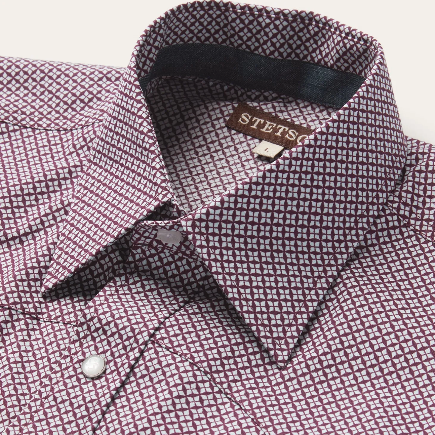 Four Point Geo Print Western Shirt