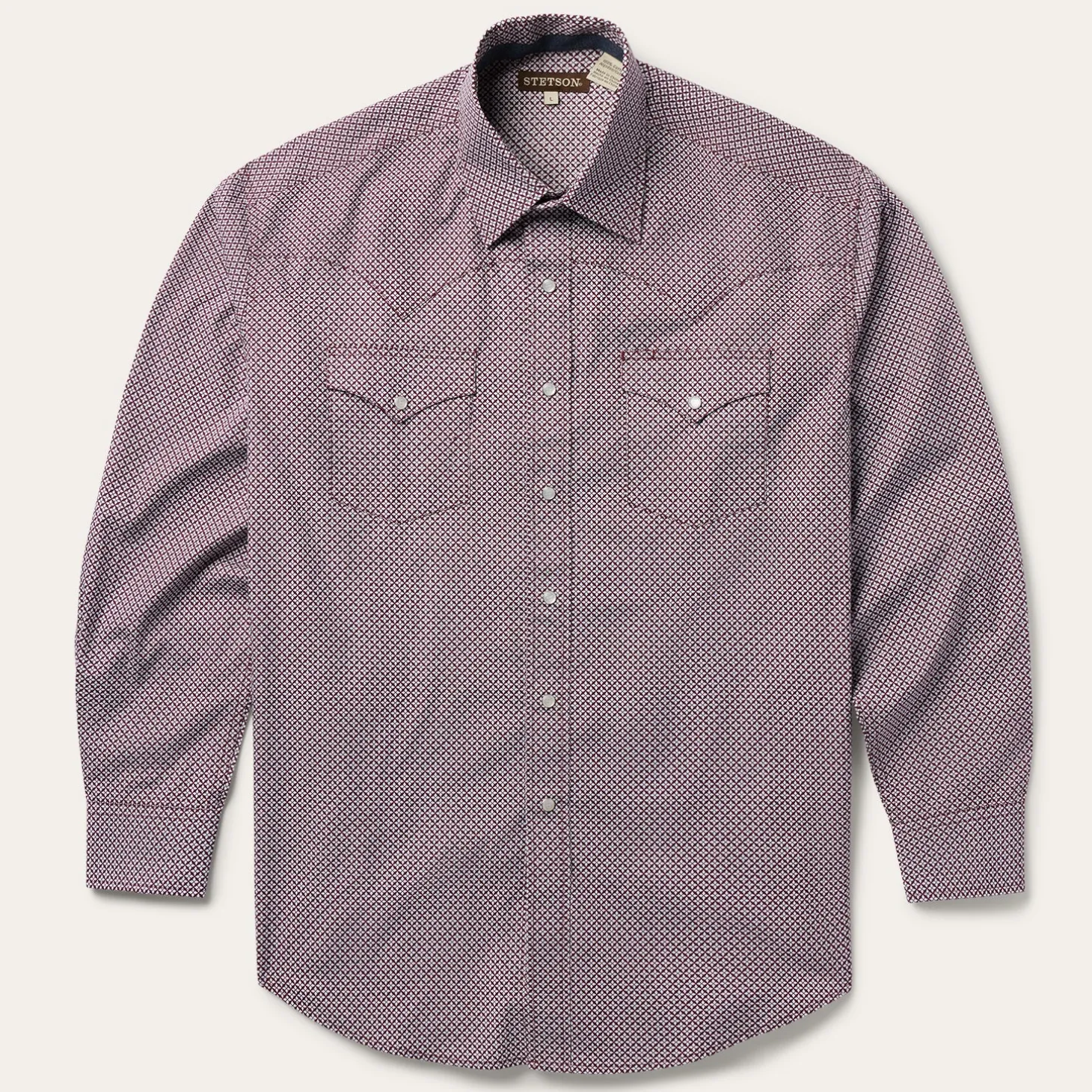 Four Point Geo Print Western Shirt