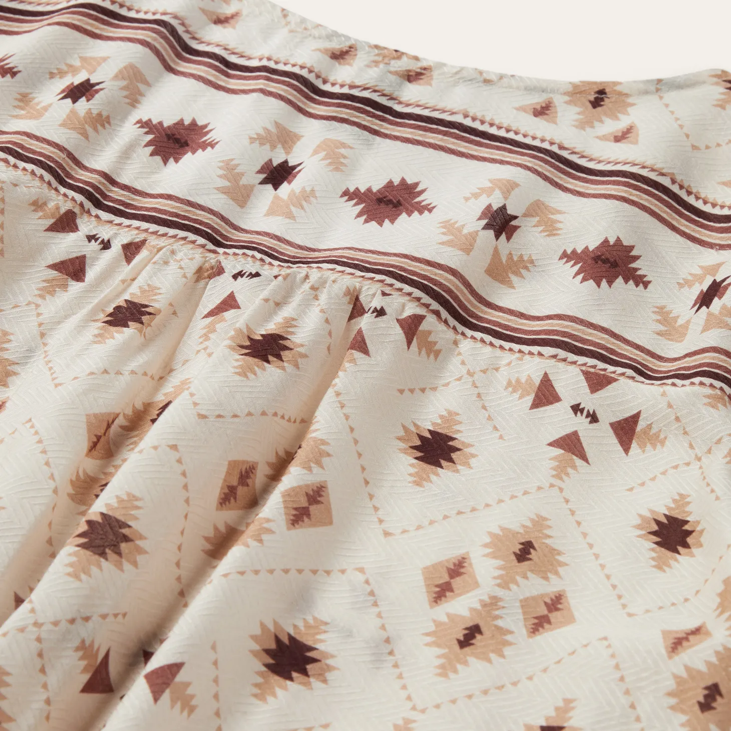 Gaucho Print Herringbone Blouse