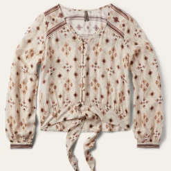 Gaucho Print Herringbone Blouse