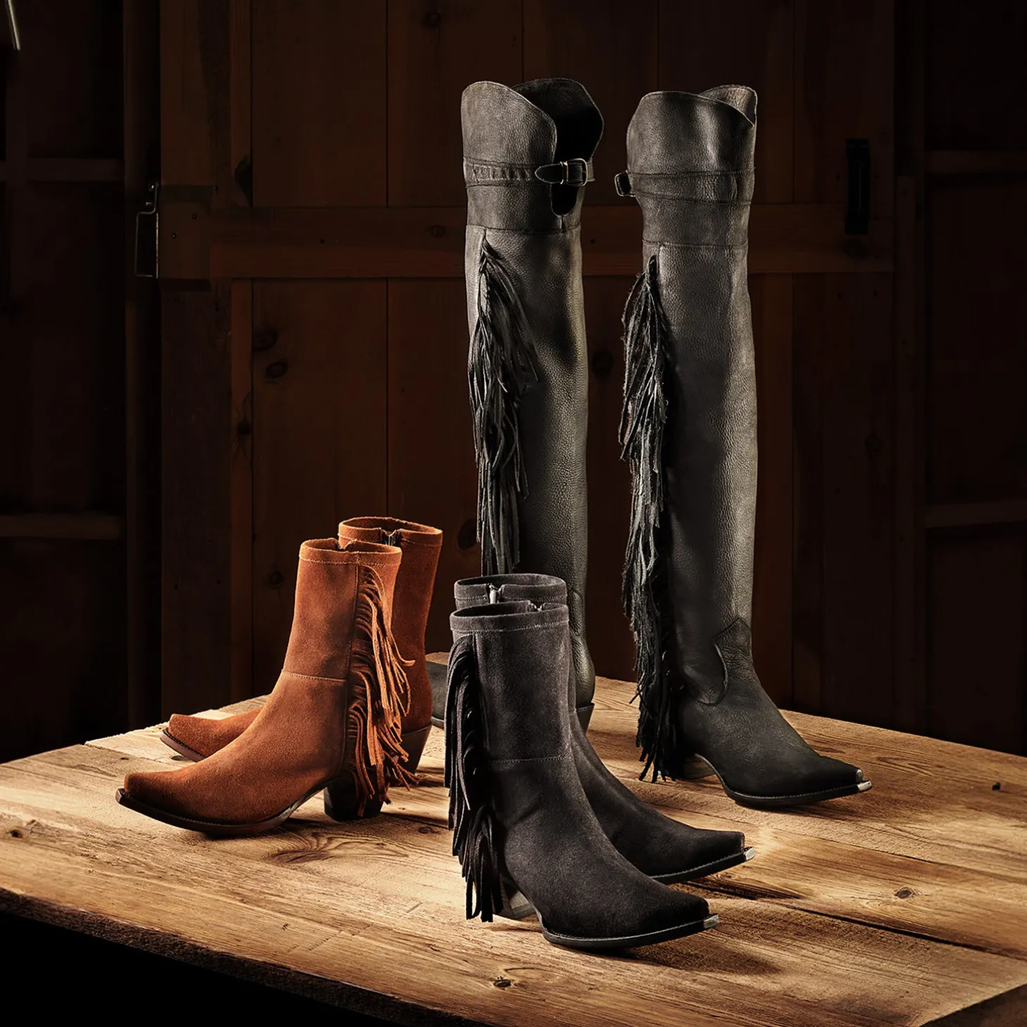 Glam Over-The-Knee Fringe Boot