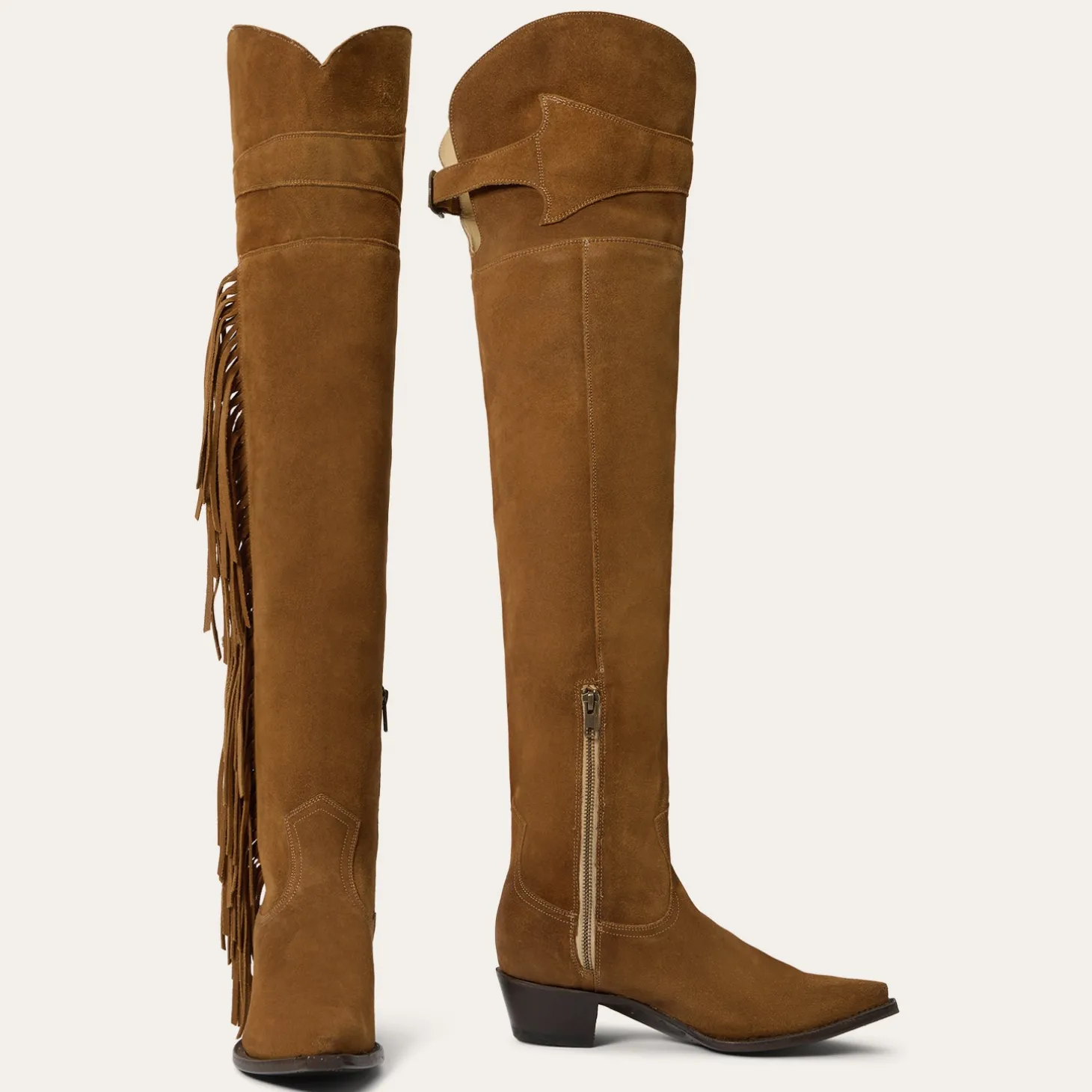 Glam Over-The-Knee Fringe Boot