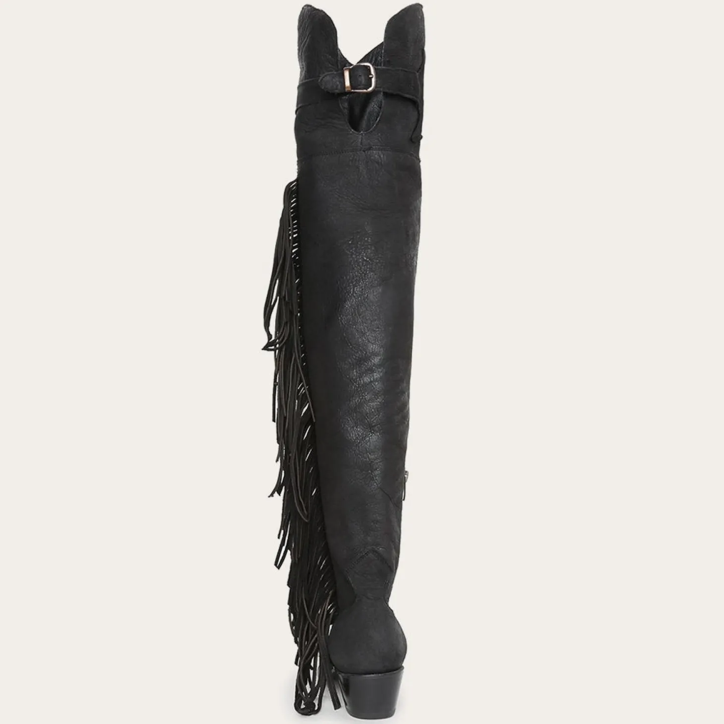 Glam Over-The-Knee Fringe Boot
