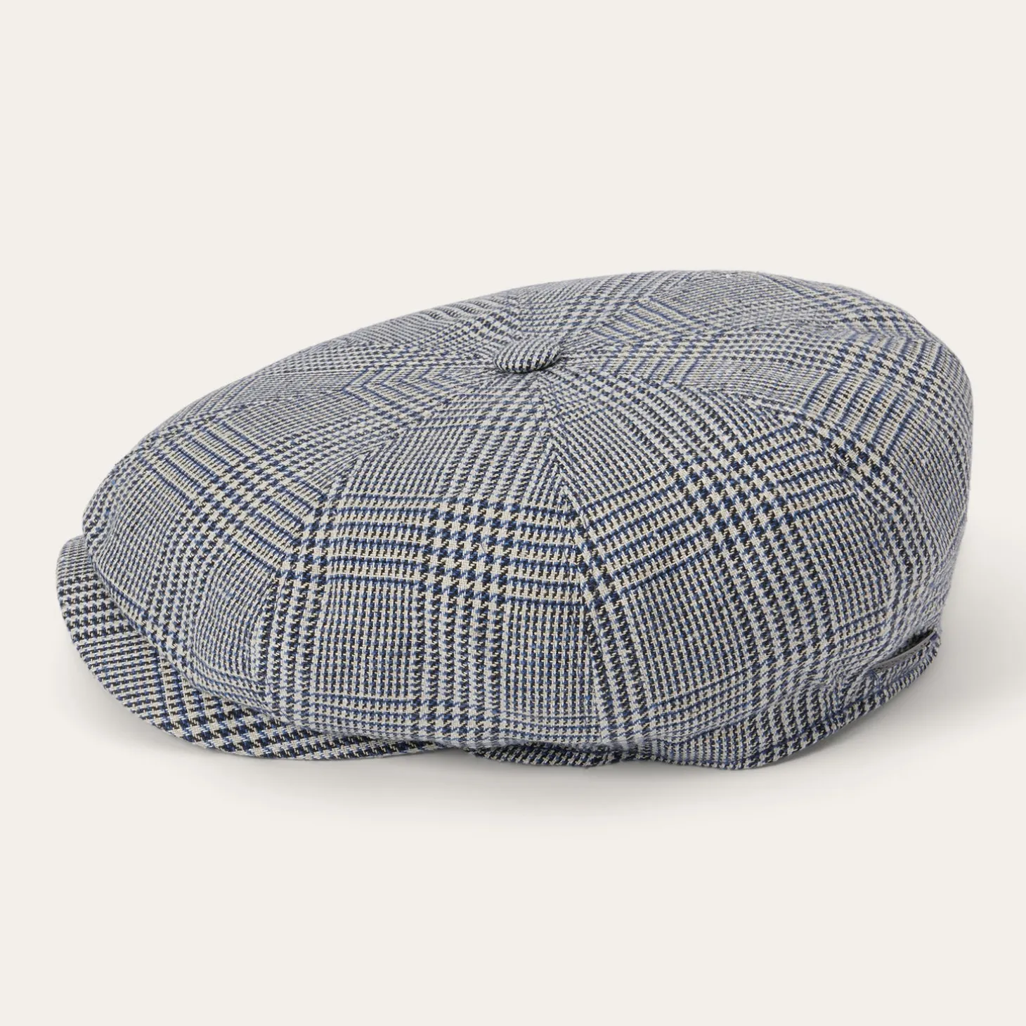 Glen Check Silk/Cotton 8-Panel Cap