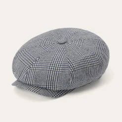 Glen Check Silk/Cotton 8-Panel Cap
