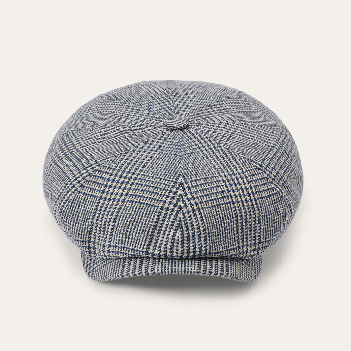Glen Check Silk/Cotton 8-Panel Cap