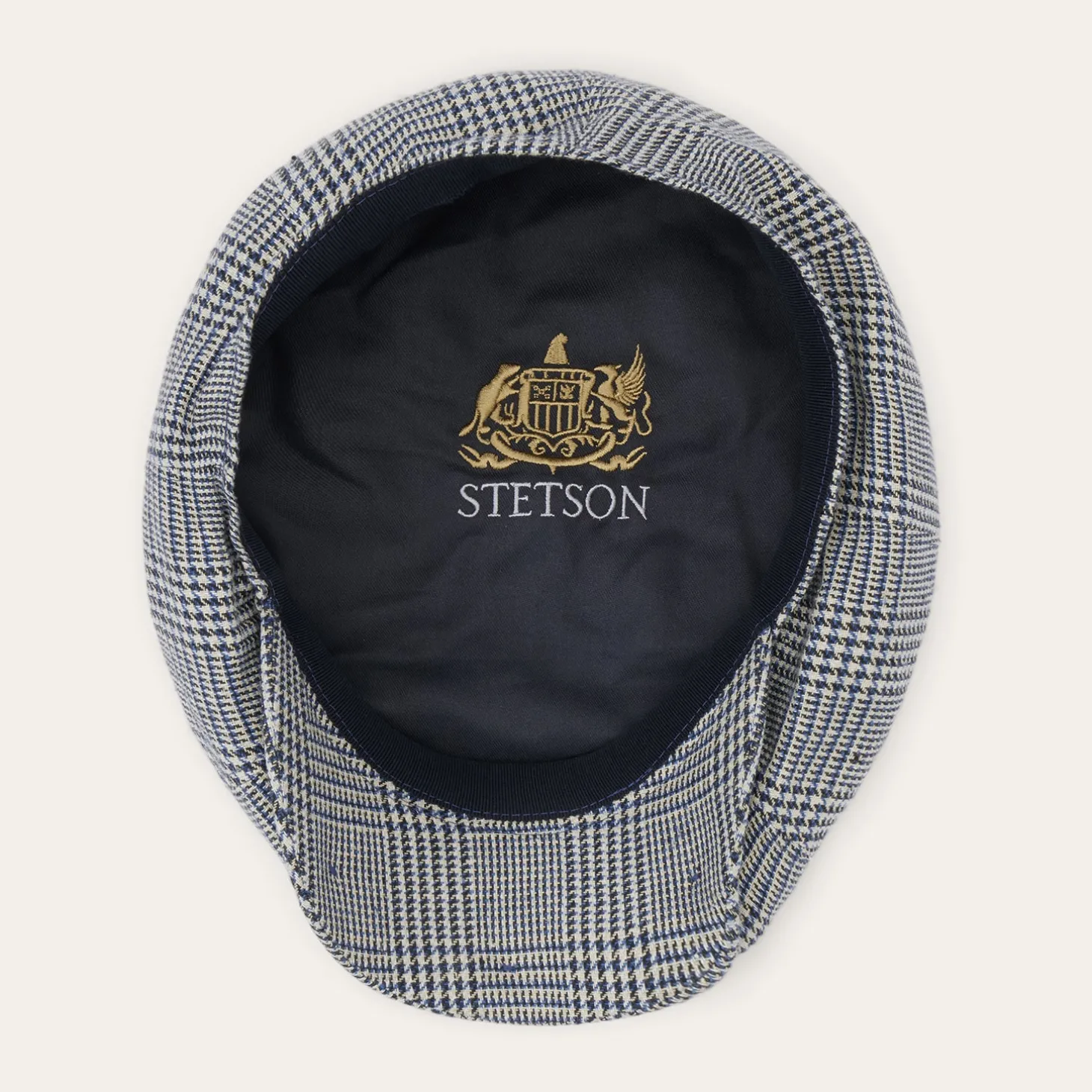 Glen Check Silk/Cotton 8-Panel Cap