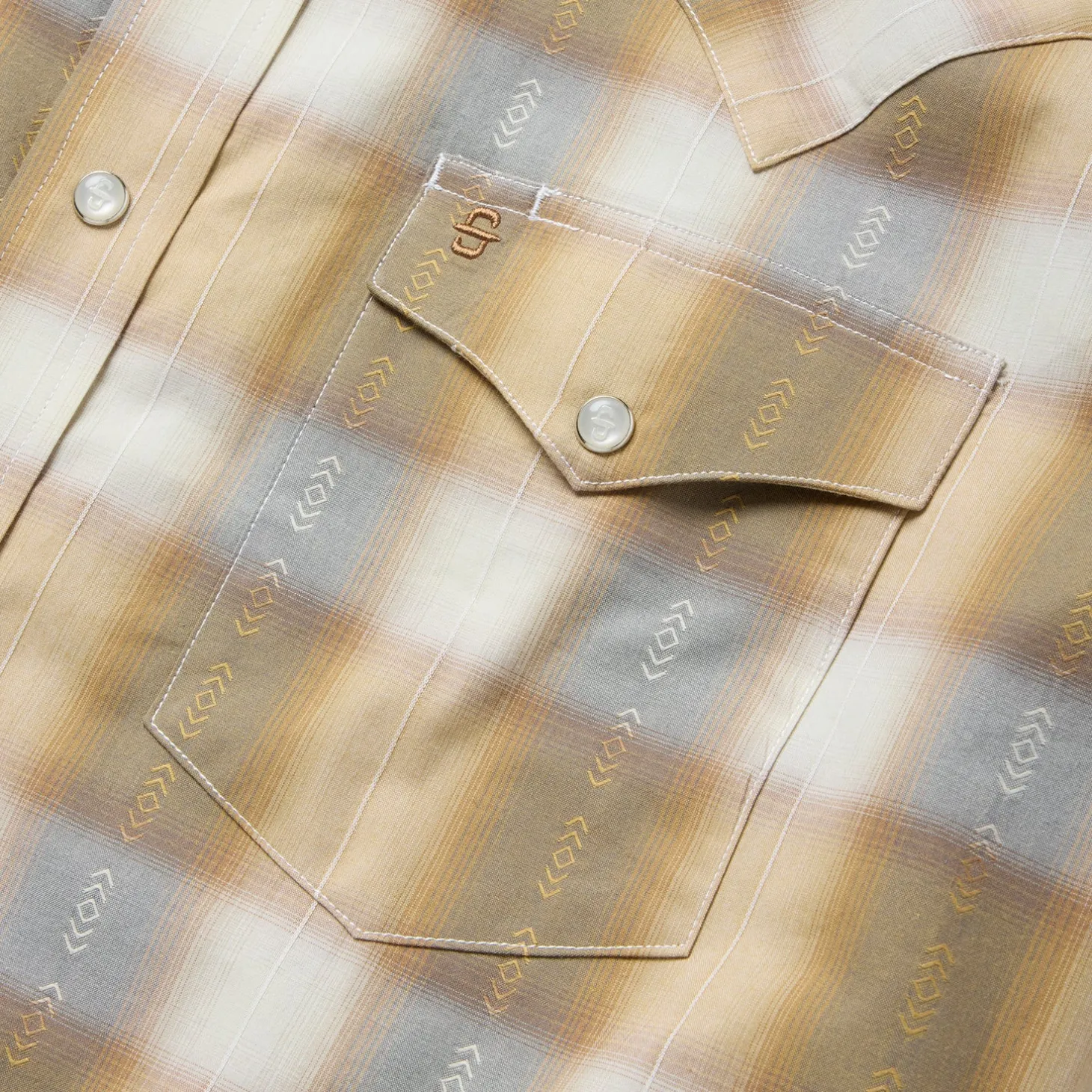 Gold Dust Plaid Short Sleeve Shirt