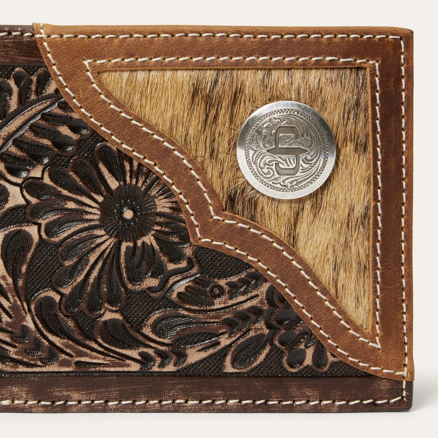 Hair-On-Hide Concho Bi-Fold Wallet