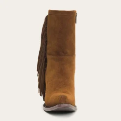 Halle Suede Fringe Side Zip Boot