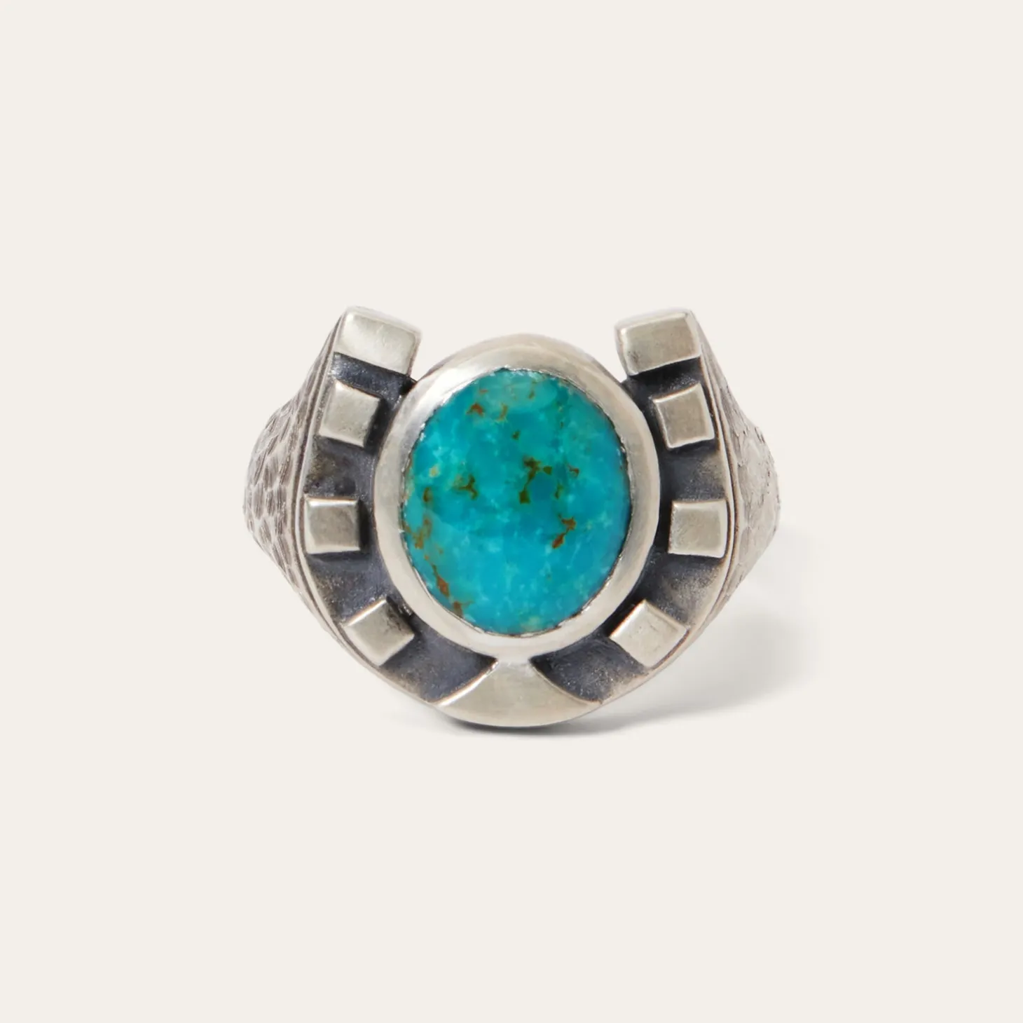 Horseshoe Ring with Turquoise