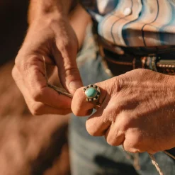 Horseshoe Ring with Turquoise
