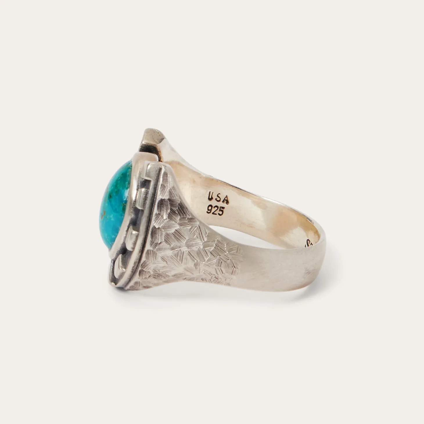 Horseshoe Ring with Turquoise