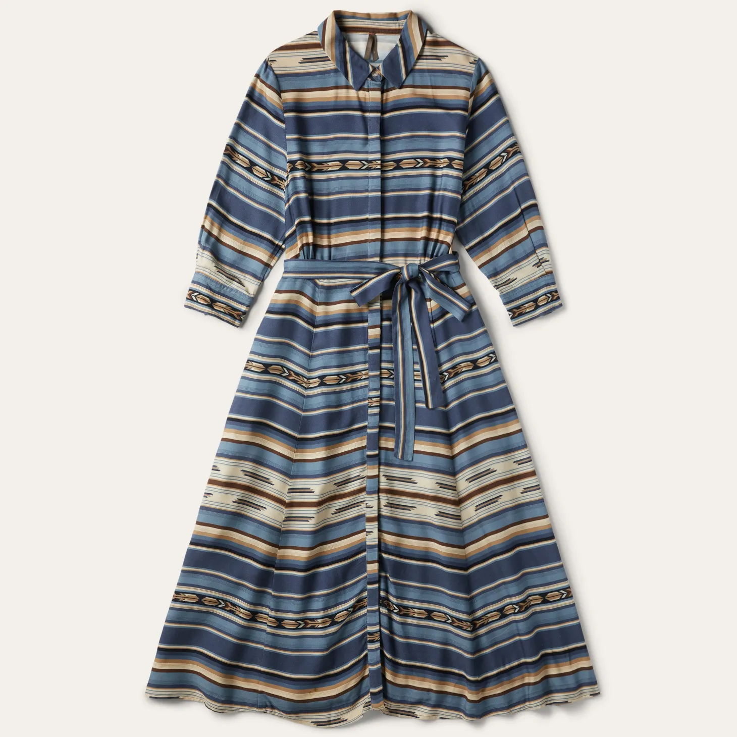 Indigo Serape Print Dress