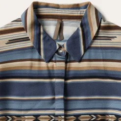 Indigo Serape Print Dress