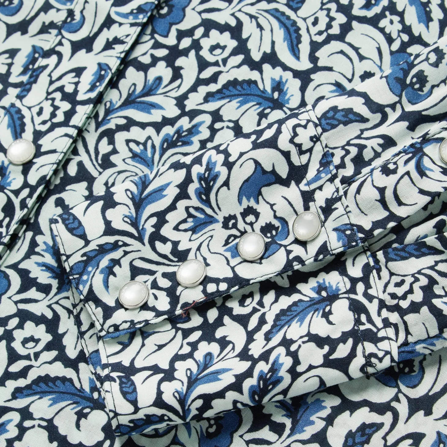 Indigo Tapestry Print Shirt