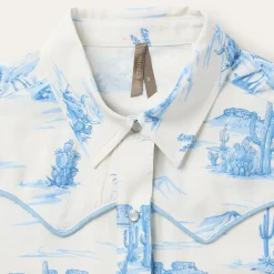 Indigo Trail Print Shirt