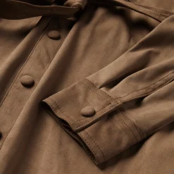 Khaki Suede Western Shirt