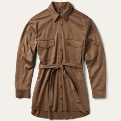 Khaki Suede Western Shirt