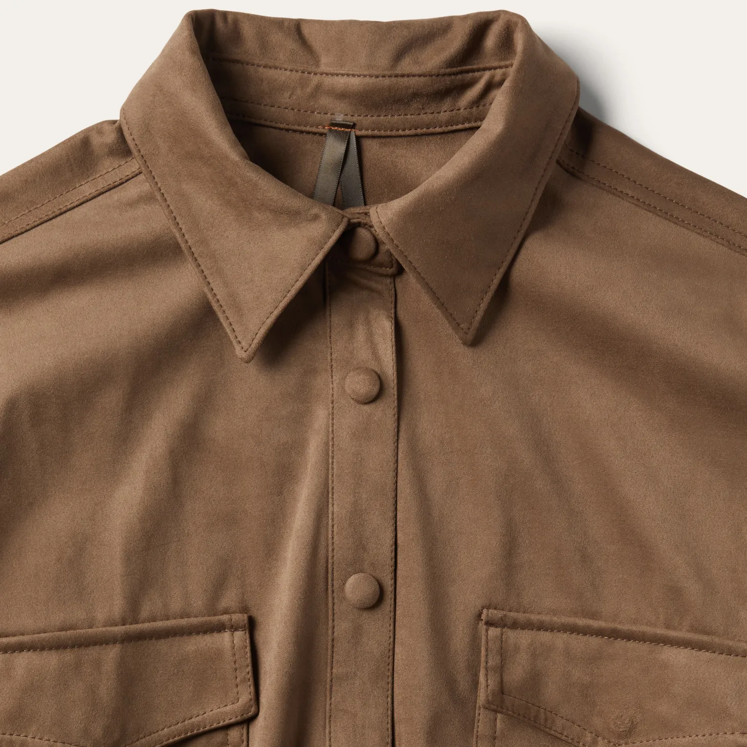 Khaki Suede Western Shirt