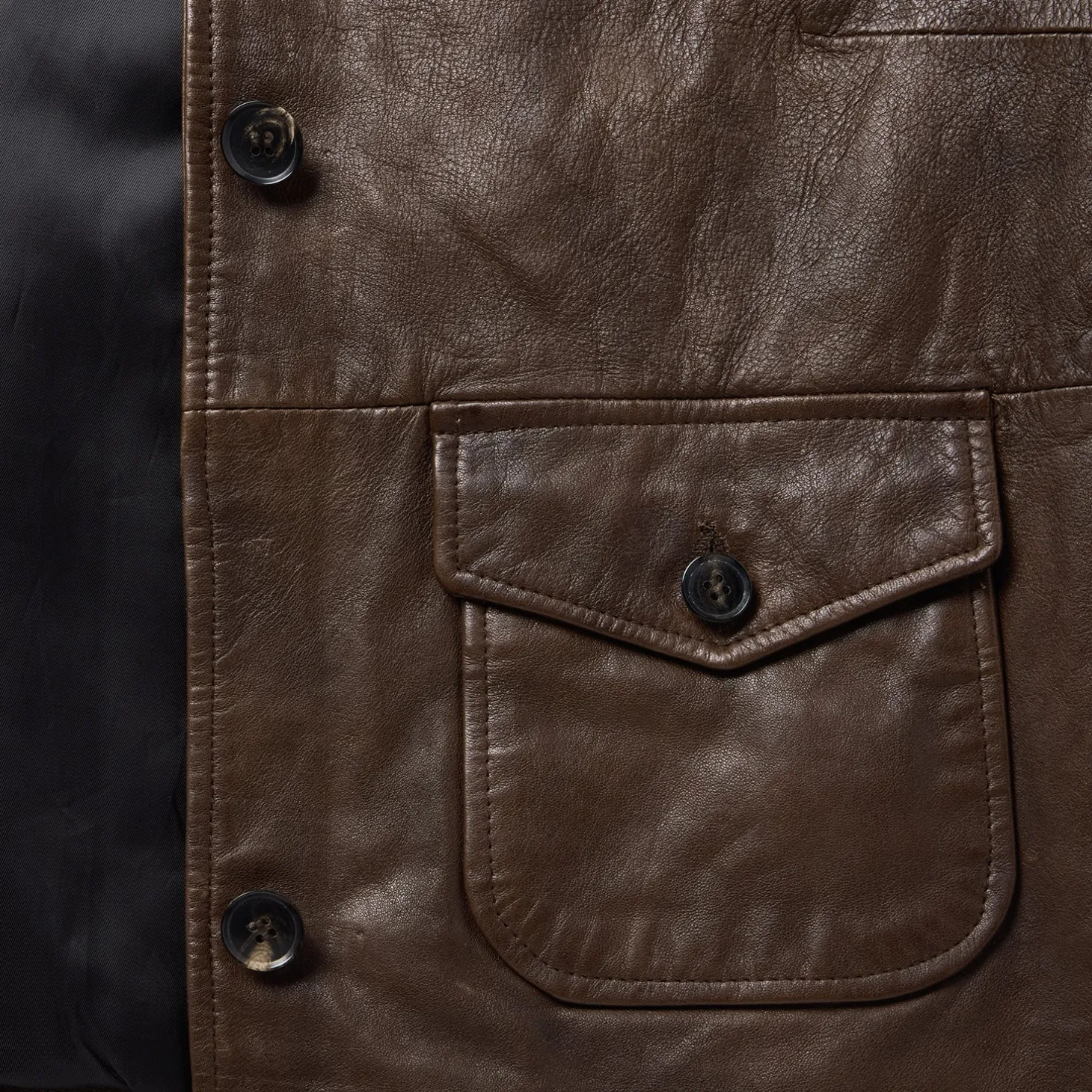 Lamb Leather Cropped Jacket