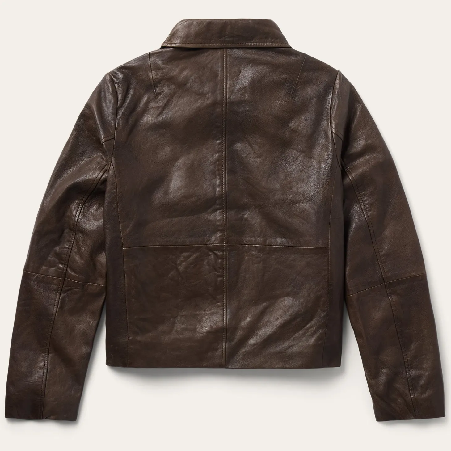 Lamb Leather Cropped Jacket