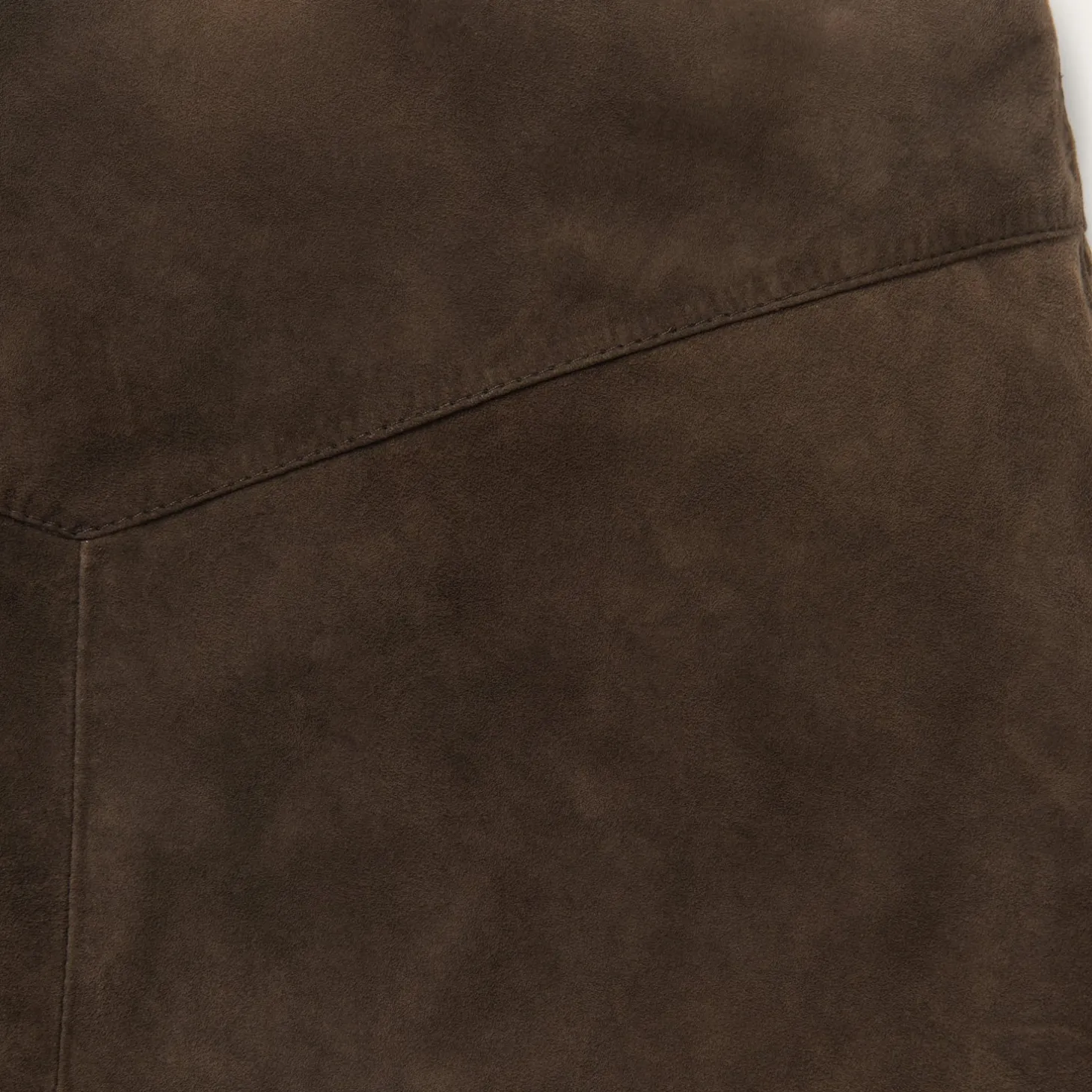 Lamb Suede Skirt with Nailheads