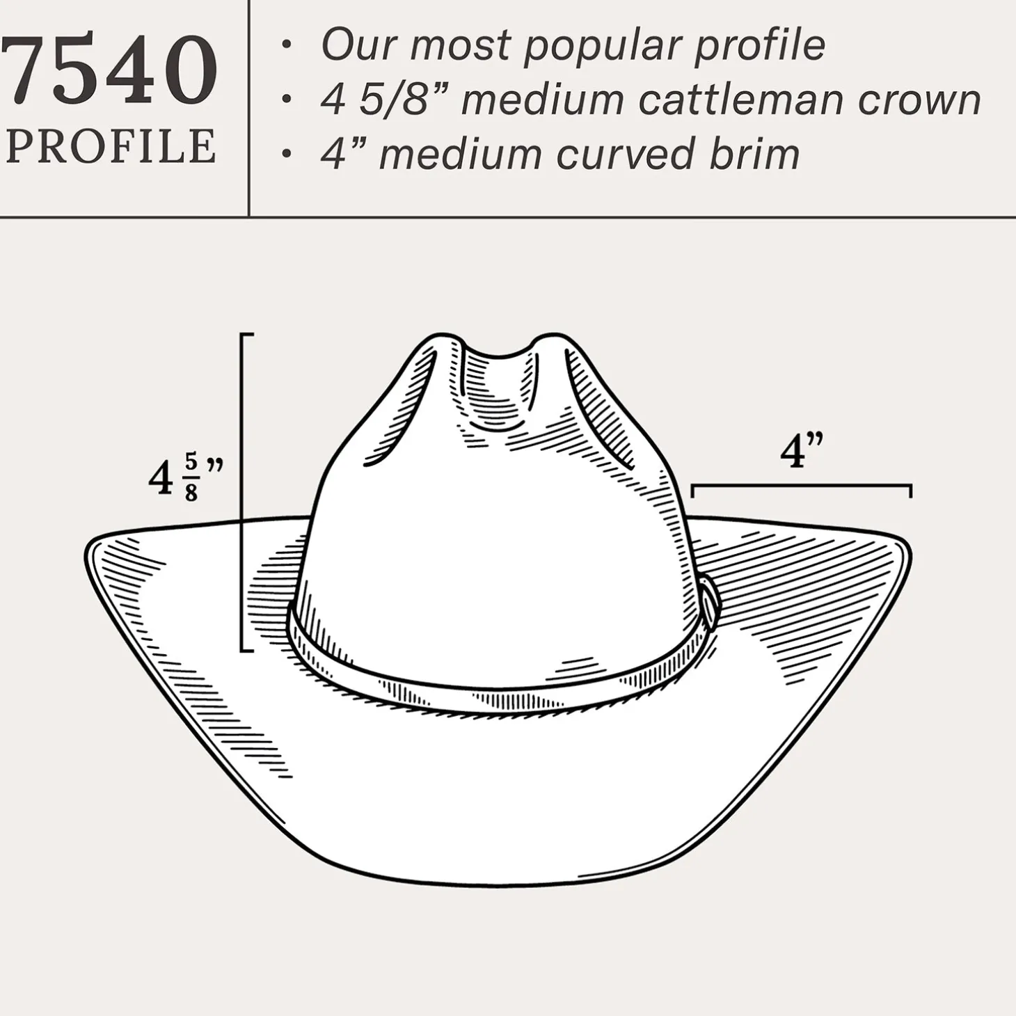 Lariat 5X Cowboy Hat - 4 5/8" Crown