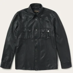 Leather Western Shirt Jacket