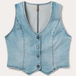 Light Rinse Denim Vest