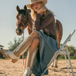 Light Wash Denim Skirt
