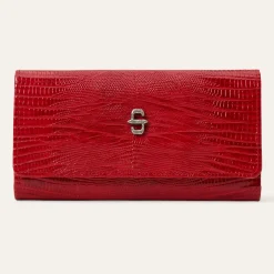 Lizard Embossed Front Flap Wallet