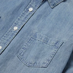 Long-Sleeved Denim Shirt