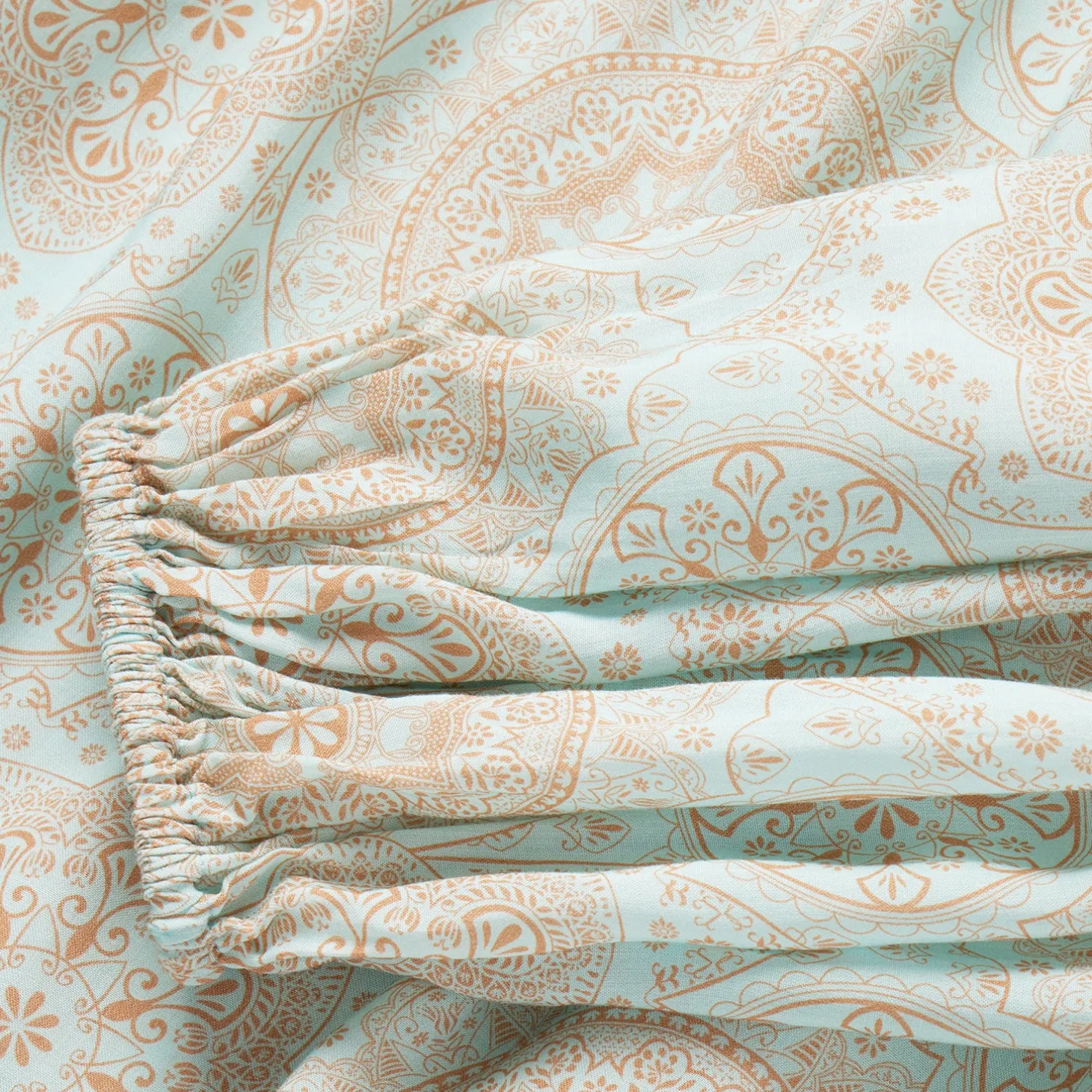 Mandala Print Peasant Blouse