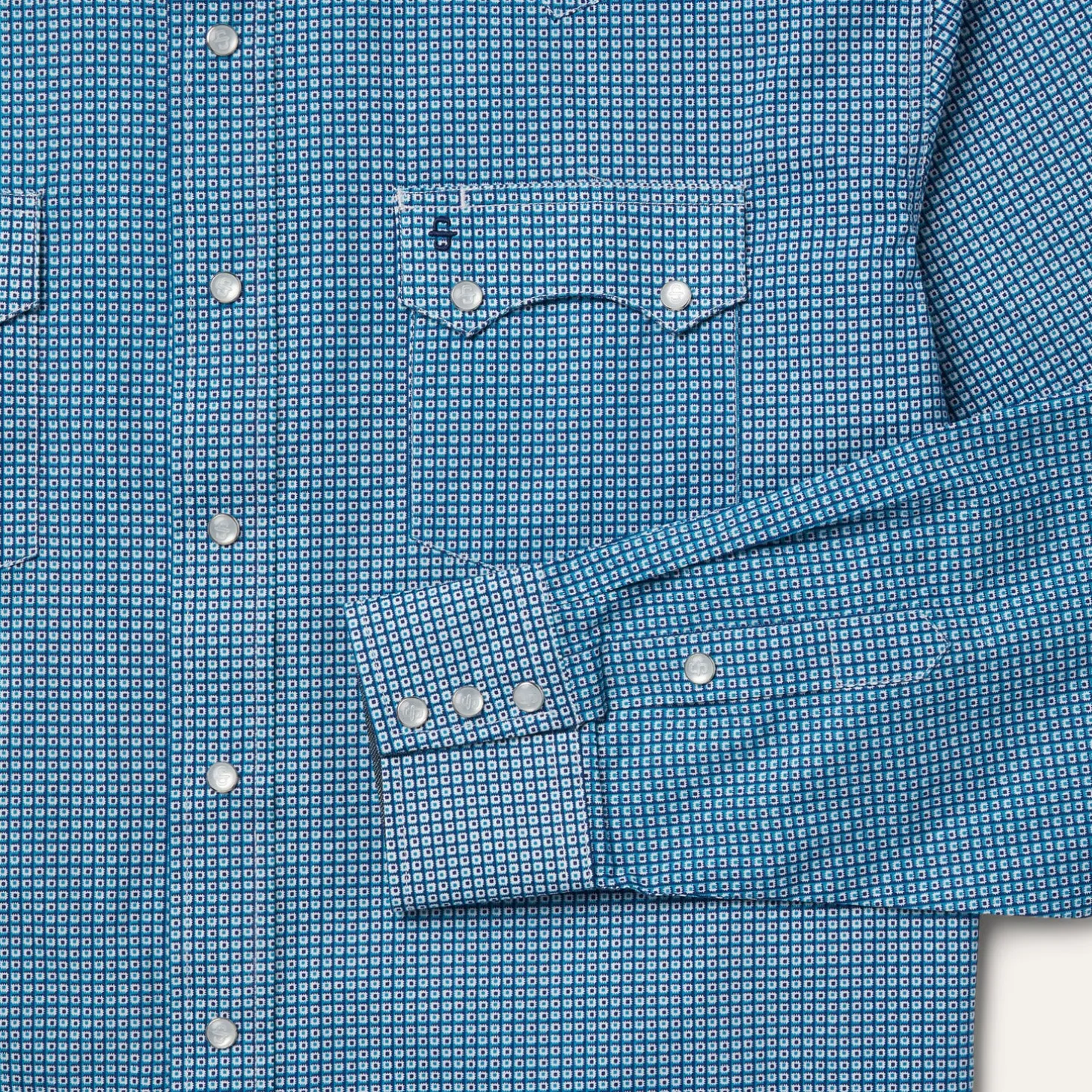 Micro Print Western Shirt