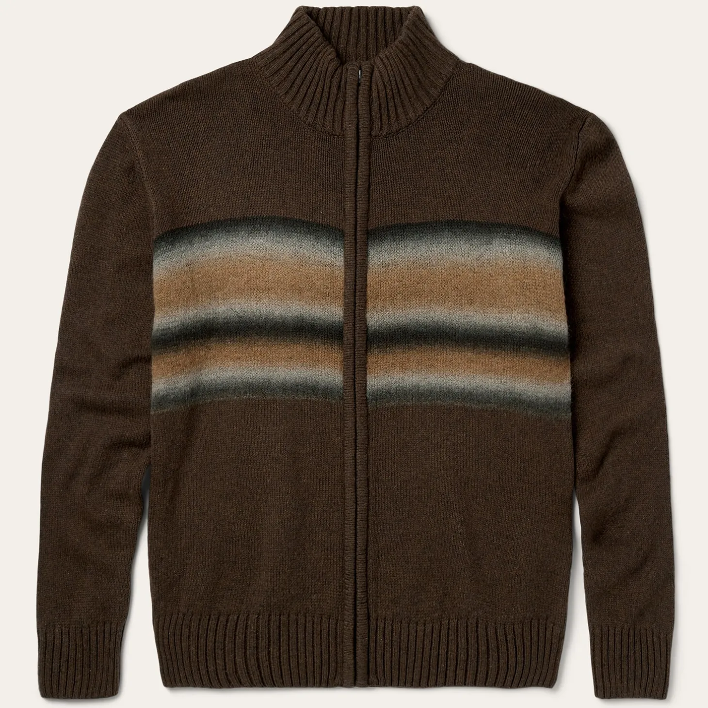 Ombre Border Stripe Cardigan