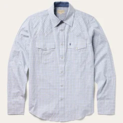 Ombre Plaid Check Western Shirt