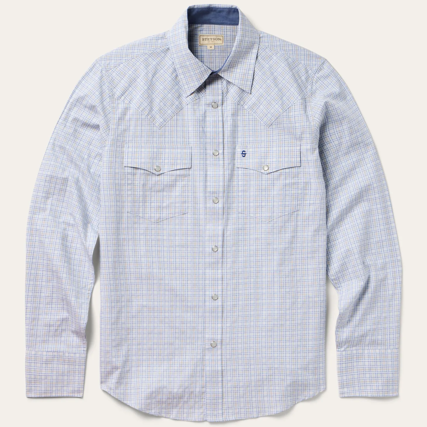 Ombre Plaid Check Western Shirt