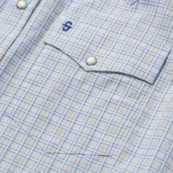 Ombre Plaid Check Western Shirt