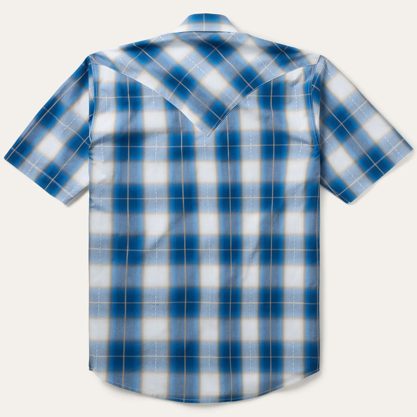 Ombre Plaid Short Sleeve Shirt